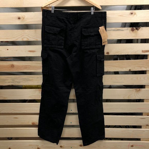 Jeans Wear Men's Cargo Pants SIZE 38 Black - Picture 2 of 7